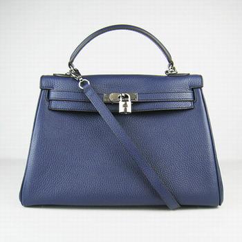 HKL32ODBS003 Hermes Kelly 32CM Dark Blue (argento)